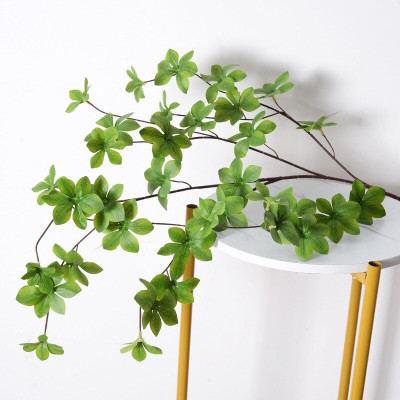 Cành thạch nam nhật bản giả - 1 cành 5 nhánh - một lá 6 cánh đường kính 7cm - dài 105cm - Cây giả, hoa lụa Decor trang trí nhà cửa