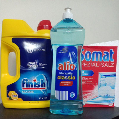 combo Bột Finish 2,5 kg +muối Somat 1,2kg + nước bóng Alio 1000 ml