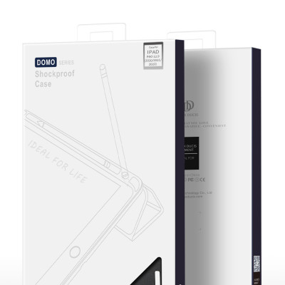 Bao da dành cho iPad 12.9 inch 2018/2020/2021/2022 hiệu Dux Ducis Domo có khay để bút, bảo vệ camera, chống sốc, cao cấp - Hàng nhập khẩu.