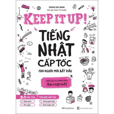 Sách - Keep It Up - Tiếng Nhật Cấp Tốc Cho Người Mới Bắt Đầu - Combo 2 Cuốn - Megabook
