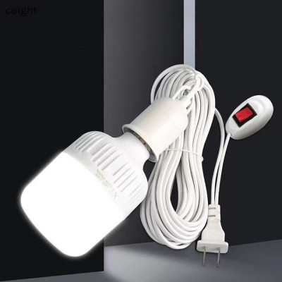 Đui đèn dây điện dành cho bóng led liền dây E27 có công tắc dài nhiều kích thước từ 3-10m màu trắng chống vỡ, chống thấm nước