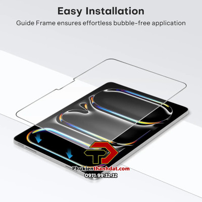 Tấm dán kính cường lực vát cạnh Glass Pro+ cho iPad Pro 11 2024 M4, Pro 13 2024 M4, Air 11 2024, Air 13 2024 - Hàng nhập khẩu  