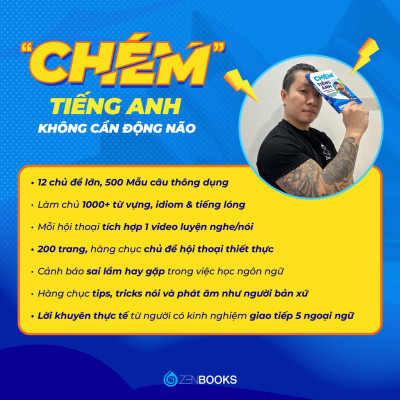 Sách - Chém Tiếng Anh Không Cần Động Não - Bino