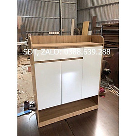 tủ giày gỗ mdf 3 cánh sang trọng
