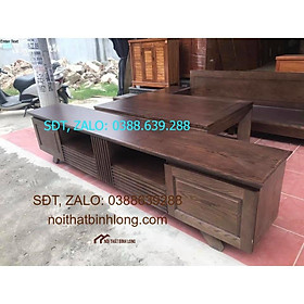 Kệ tivi gỗ sồi xám