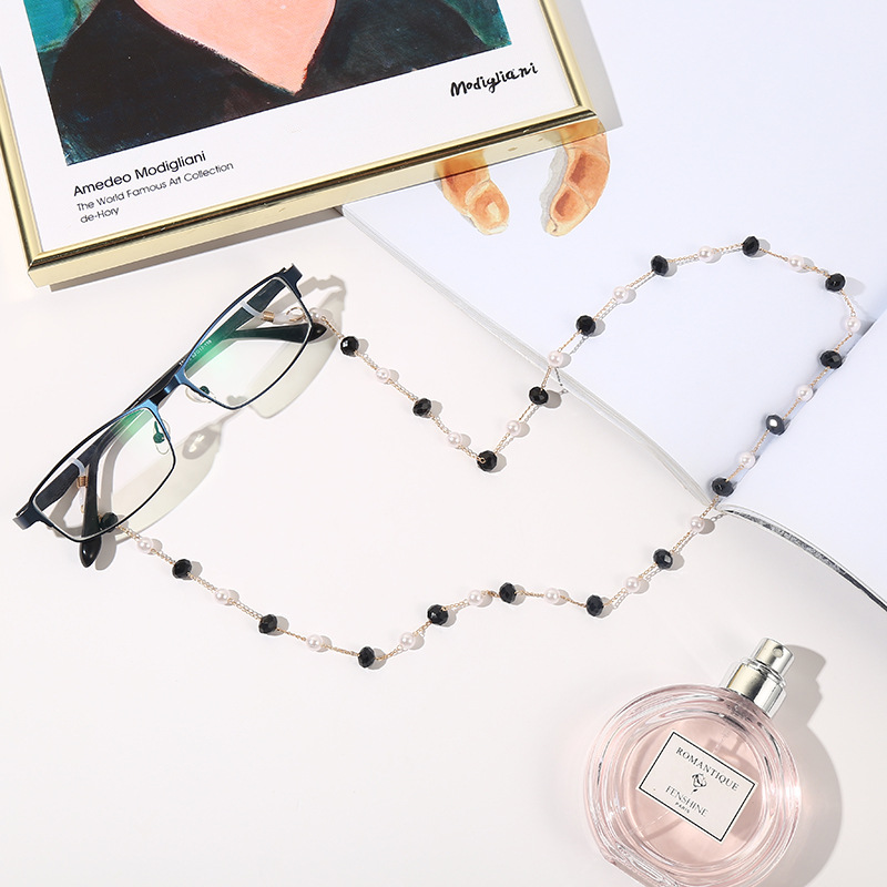 Dây đeo gọng kính dây đeo kính thời trang mix hạt cườm đen trắng ấn tượng nam nữ unisex top top trend