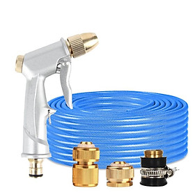 Rửa xe tưới cây Bộ dây và vòi xịt tăng áp lực nước 300% loại 30m cút nhựa,nối nhựa 206701