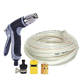 Bộ dây và vòi xịt rửa xe tưới cây tăng áp 3-5M(cút đồng nối 712-1) 206817