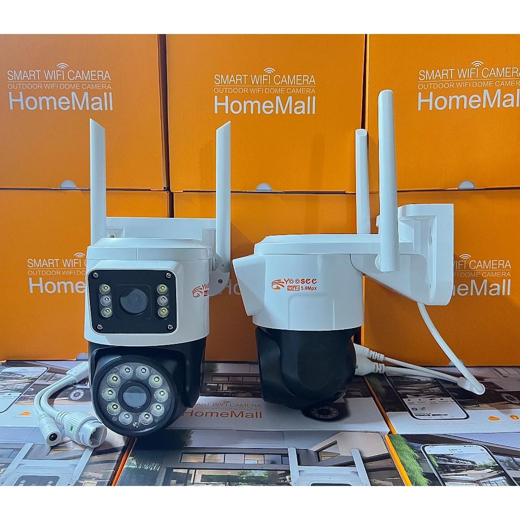 Camera IP Yoosee PTZ Ngoài Trời 2 Màn Hình 5MPX Xem Đêm Có Màu, Hỗ Trợ Đàm Thoại 2 Chiều Xoay 360 Độ - Hàng Chính Hãng