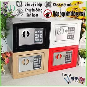 1 CÁI KÉT SẮT ĐIỆN TỬ MINI CÓ KHE BỎ TIỀN MẬT KHẨU CAO AN TOÀN CHO MỌI NHÀ 