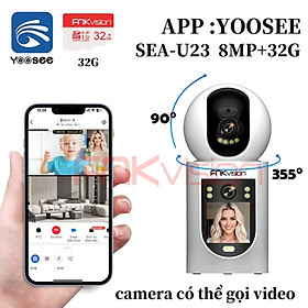 CAMERA IP WIFI YOOSEE 11 LED FNKvision 5.0Mpx Full HD New 2023 - QUAY ĐÊM CÓ MÀU - XOAY 360 ĐỘ - THEO DÕI CHUYỂN ĐỘNG - hàng chính hãng 