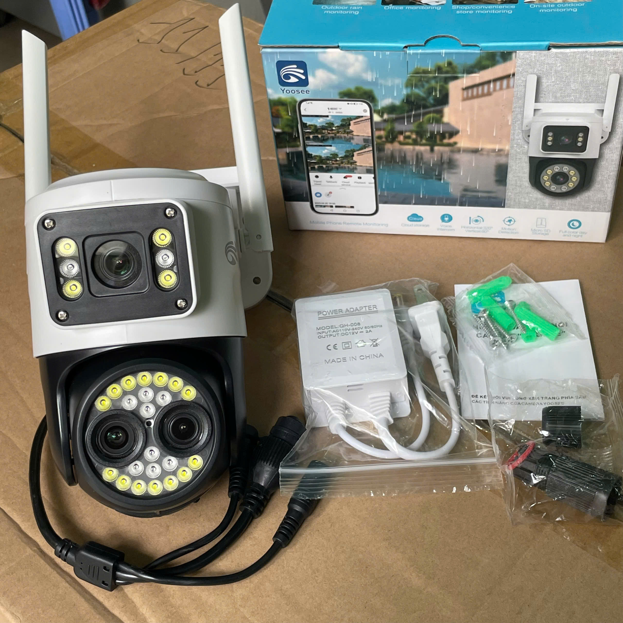 (Lỗi 1 đổi 1) Camera IP Wifi YooSee 3 Mắt PTZ 6.0MPx, Siêu Nét, Đàm Thoại 2 Chiều, Zoom 8X, Ban Đêm Màu - Hàng nhập khẩu