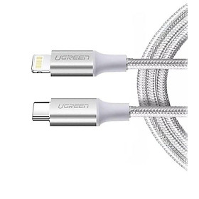 Ugreen UG70525US304TK 2m cáp usb type c ra lightning 2.0 màu trắng - HÀNG CHÍNH HÃNG