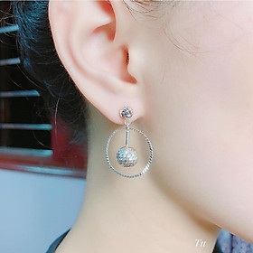 Bông tai bạc thời trang cao cấp chất liệu bằng bạc s925 MS105a