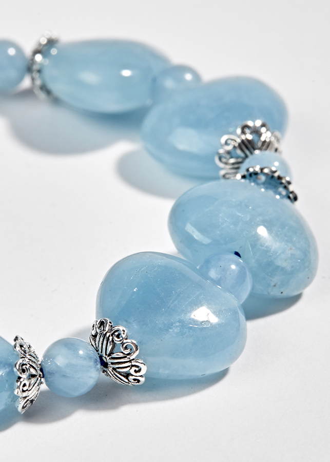 Vòng Đá Hải Lam Ngọc Trái Tim Ngọc Quý Gemstones