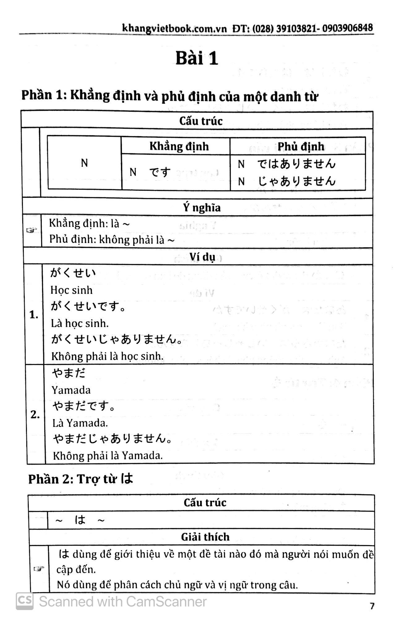 Ngữ Pháp Tiếng Nhật Hiện Đại Sơ Cấp