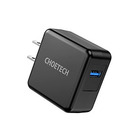 Cóc củ sạc nhanh QC Qualcomm 3.0 hiệu CHOETECH HPK-Q3002US cho điện thoại / máy tính bảng (sạc nhanh QC 3.0, chip bảo vệ thông minh, thiết kế nhỏ gọn) - Hàng chính hãng