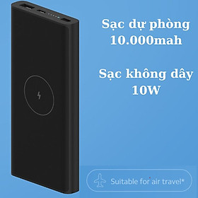 Pin sạc dự phòng không dây Xiaomi 10000mAh 10W, có dây 22.5W BHR5460GL - Hàng chính hãng