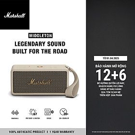 Loa Bluetooth Marshall Middleton Portable - Hàng Chính Hãng (Cream)