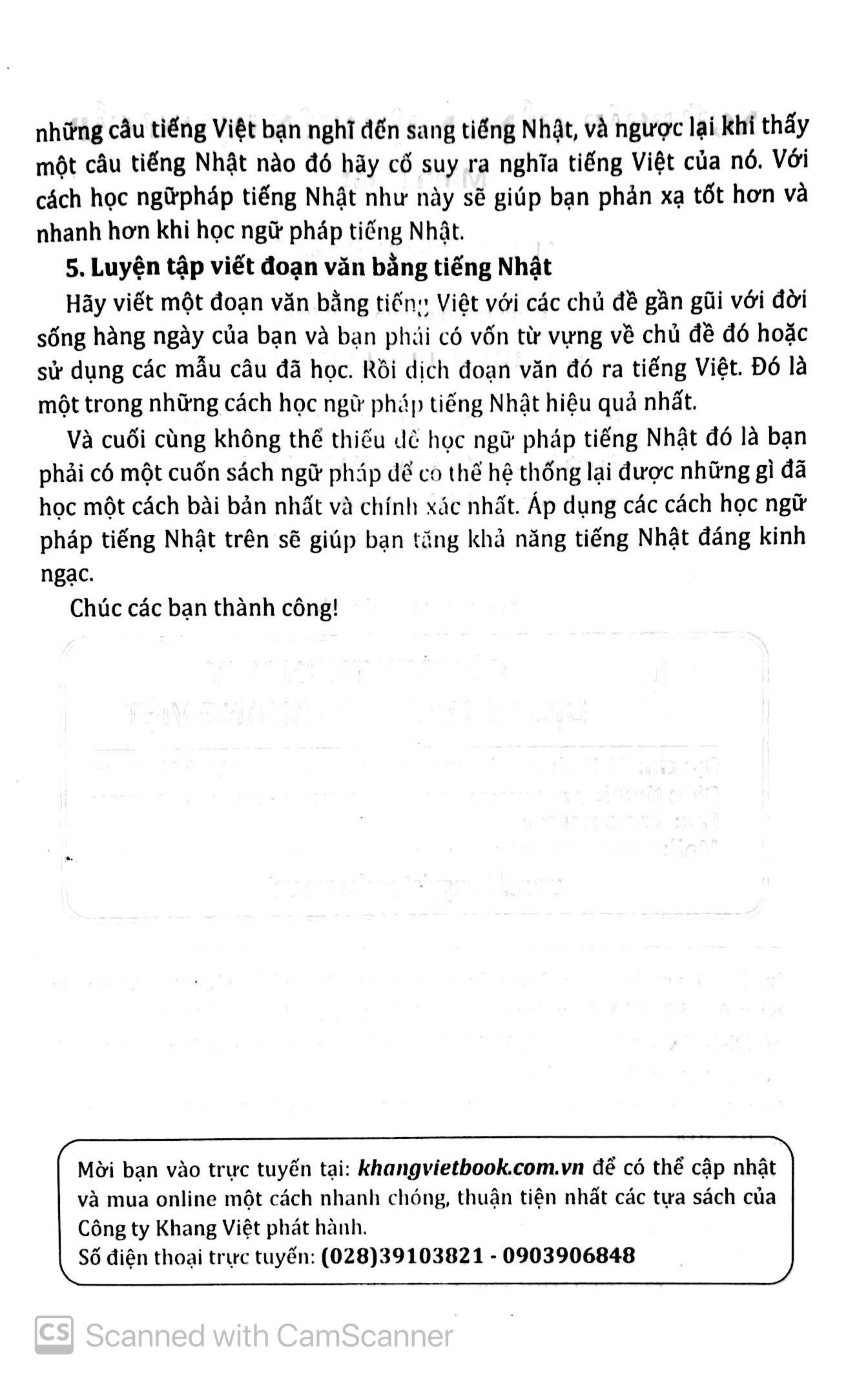 Ngữ Pháp Tiếng Nhật Hiện Đại Sơ Cấp