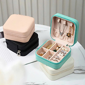 Hộp đựng trang sức bằng da PU 10x10cm sang trọng, lịch lãm, chống thấm nước, giúp bảo vệ trang sức - Henrysa
