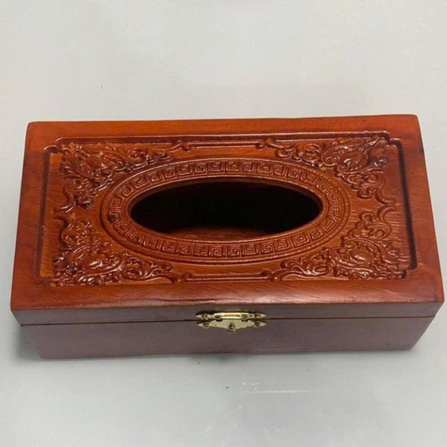 Hộp Đựng Giấy Ăn , Hộp Giấy Ăn Gỗ Hương Cao Cấp ( hình thật )