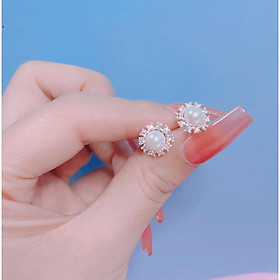 Bông tai bạc thời trang nụ hoa xinh chất liệu bằng bạc s925 MS55s