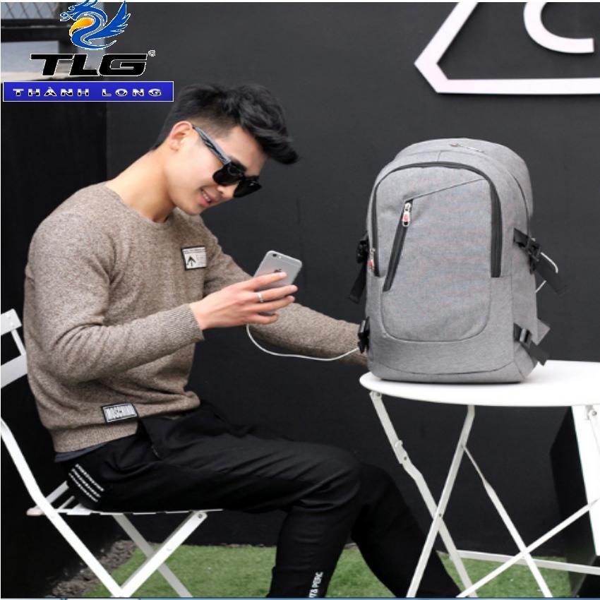 ️️ Ba lô nam nữ kèm cổng sạc USB Đồ Da Thành Long TLG 208199