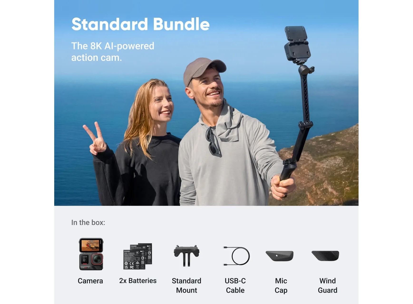 Action camera Insta360 Ace Pro 2 Battery Bundle - Hàng chính hãng