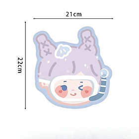 Lót Di Chuột Cao Su May Viền Nhiều Kiểu Dáng Hoạt Hình Dễ Thương