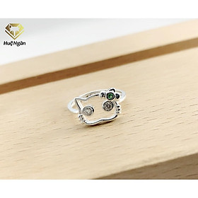 Nhẫn bạc Ý 925 Huệ Ngân - Mèo KITTY RYR140071 (Li tay nhỏ)
