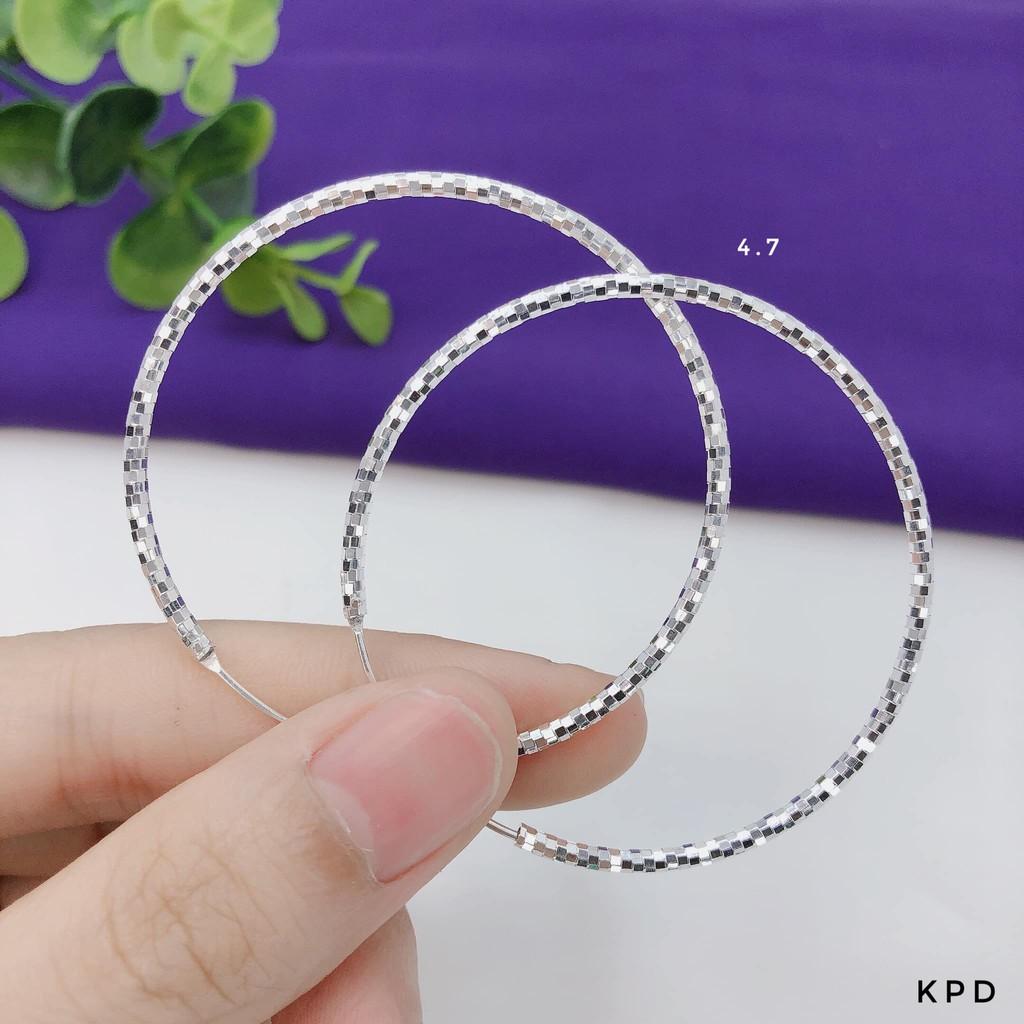 Bông tai vòng tàu bạc Ý MS88b