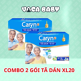 Combo 2 gói tã/bỉm dán người lớn size XL20 miếng