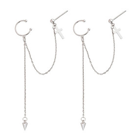 Bông tai chữ thập trẻ trung khỏe khoắn unisex 1 chiếc