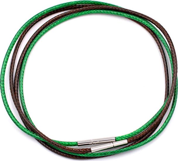 Combo 2 sợi dây vòng cổ cao su - xanh lá + nâu DCSXLN1