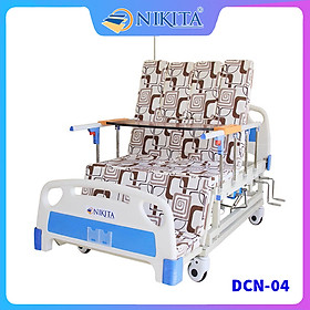 Giường bệnh cao cấp - DCN04 - Nâng đầu, nâng hạ chân, nghiêng trái phải, có chổ để bô - Chính hãng NIKITA