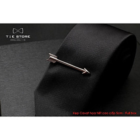 Kẹp cà vạt nam bản nhỏ ( 5cm), Kẹp Cavat hình mũi tên cao cấp - tặng kèm hộp nhỏ