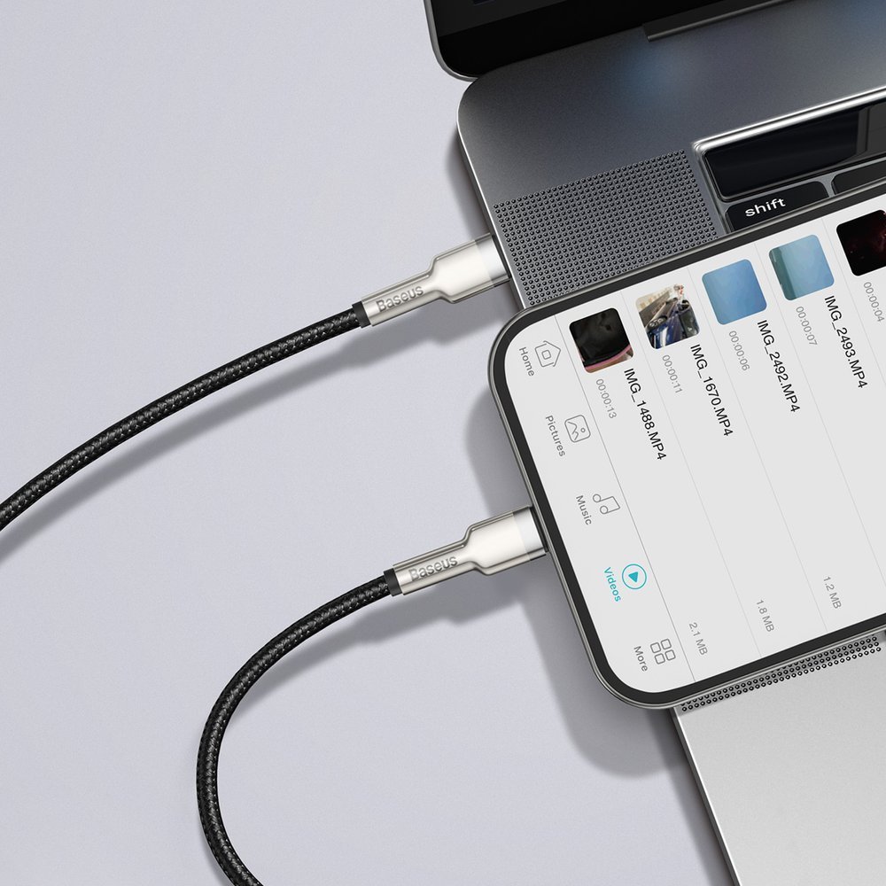Cáp sạc nhanh PD20W truyền dữ liệu Baseus Metal Data Type-C sang iPhone ( 2 size ) - Hàng chính hãng