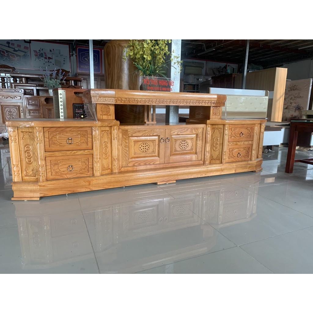 Kệ TV Gỗ Sồi Nga Cao Cấp 2m