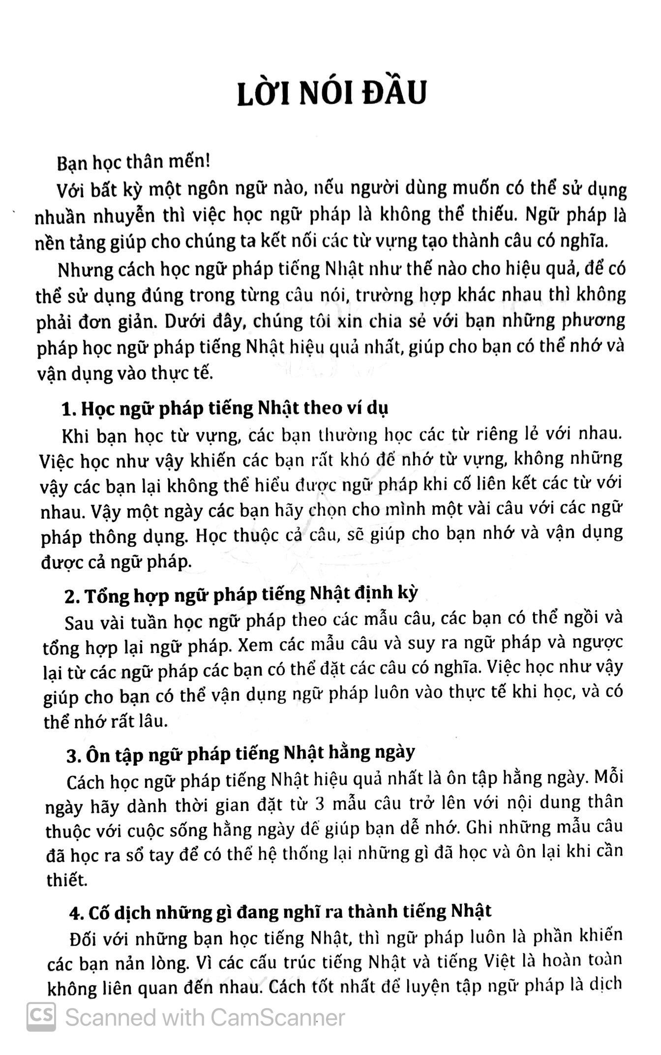 Ngữ Pháp Tiếng Nhật Hiện Đại Sơ Cấp