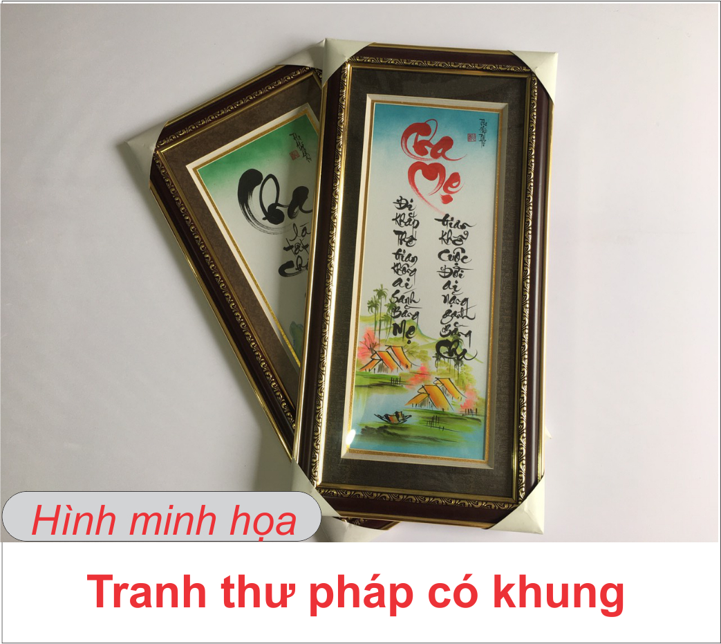 Tranh Khung Thư Pháp PHÚC NHƯ ĐÔNG HẢI TPT_30-06 (30 x 60 cm) Thế Giới Tranh Đẹp