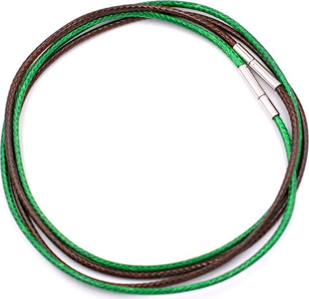 Combo 2 sợi dây vòng cổ cao su - xanh lá + nâu DCSXLN1