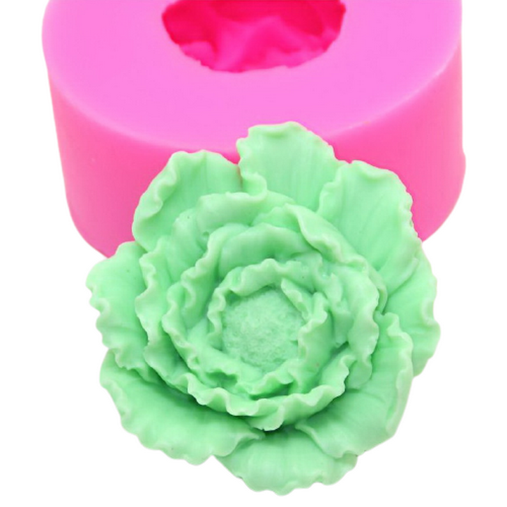 Khuôn silicon làm rau câu hoa mẫu đơn loại 8 cm - Mã số 1018