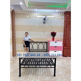 Giường sắt mỹ nghệ đan chéo nhiều kích thước, tháo lắp dễ dàng, miễn phí vận chuyển nội thành HCM
