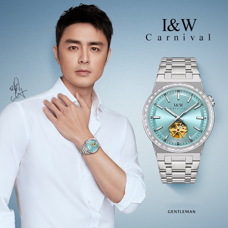 Đồng Hồ Nam I&W Carnival 761G2 Chính Hãng Full Box Chống Nước Kính Chống Xước Dây Thép Cao Cấp BH24T (Máy Cơ Tự Động)