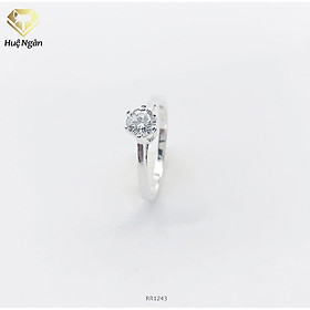 Nhẫn bạc 925 Huệ Ngân - 6 chấu trơn không đá RR1243