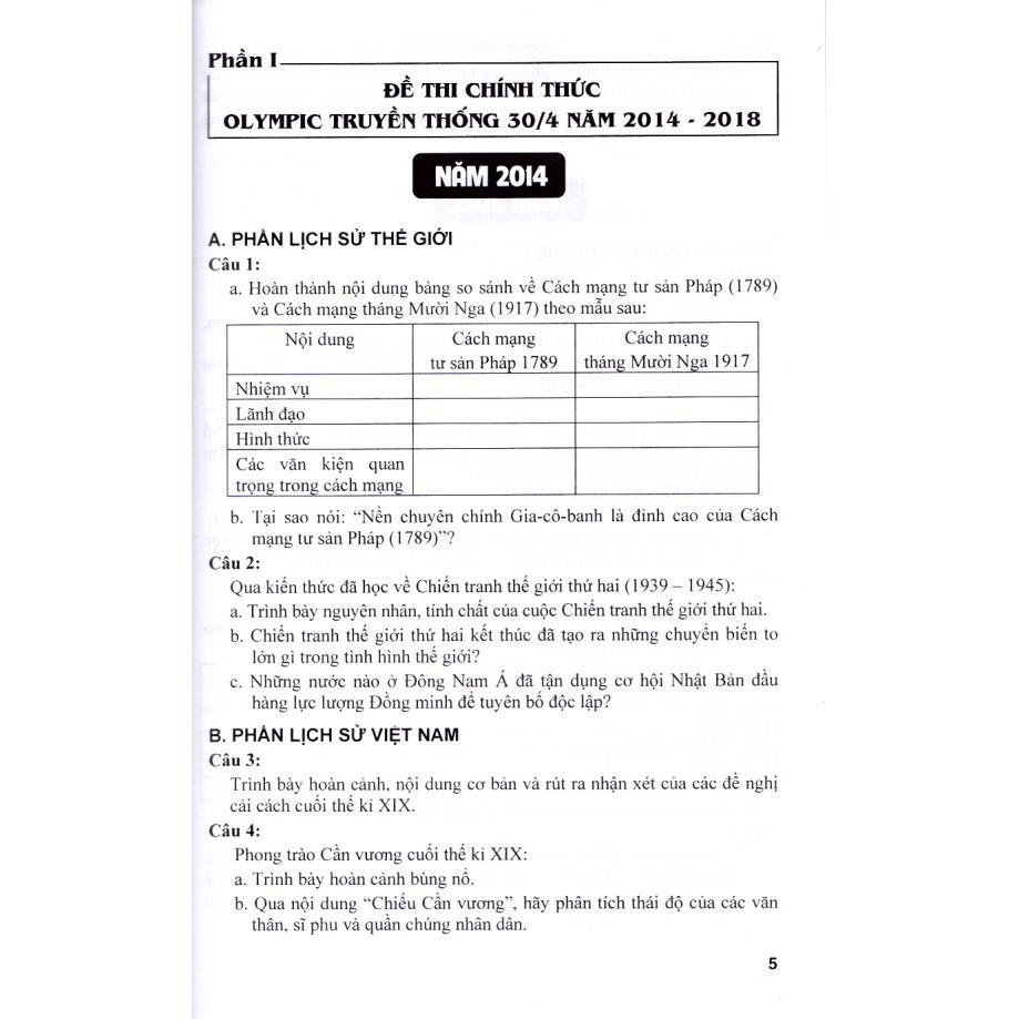 Sách - Tổng tập đề thi Olympic 30 tháng 4 Lịch sử 11 (2014 - 2018)
