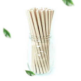 200 Ống hút giấy phi 8 mm dùng một lần, để uống sinh tố, sữa lắc, thức uống đá xay - Sản phẩm thân thiện với môi trường.