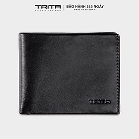 Ví nam da bò Trita ( Thời trang nam gấp 2 ngang - Ví da RVN04 )