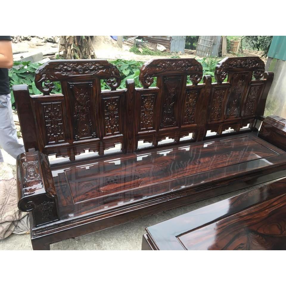 Bộ bàn ghế phòng khách âu á hộp trương voi gỗ sồi mỹ 2m2